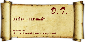 Diósy Tihamér névjegykártya